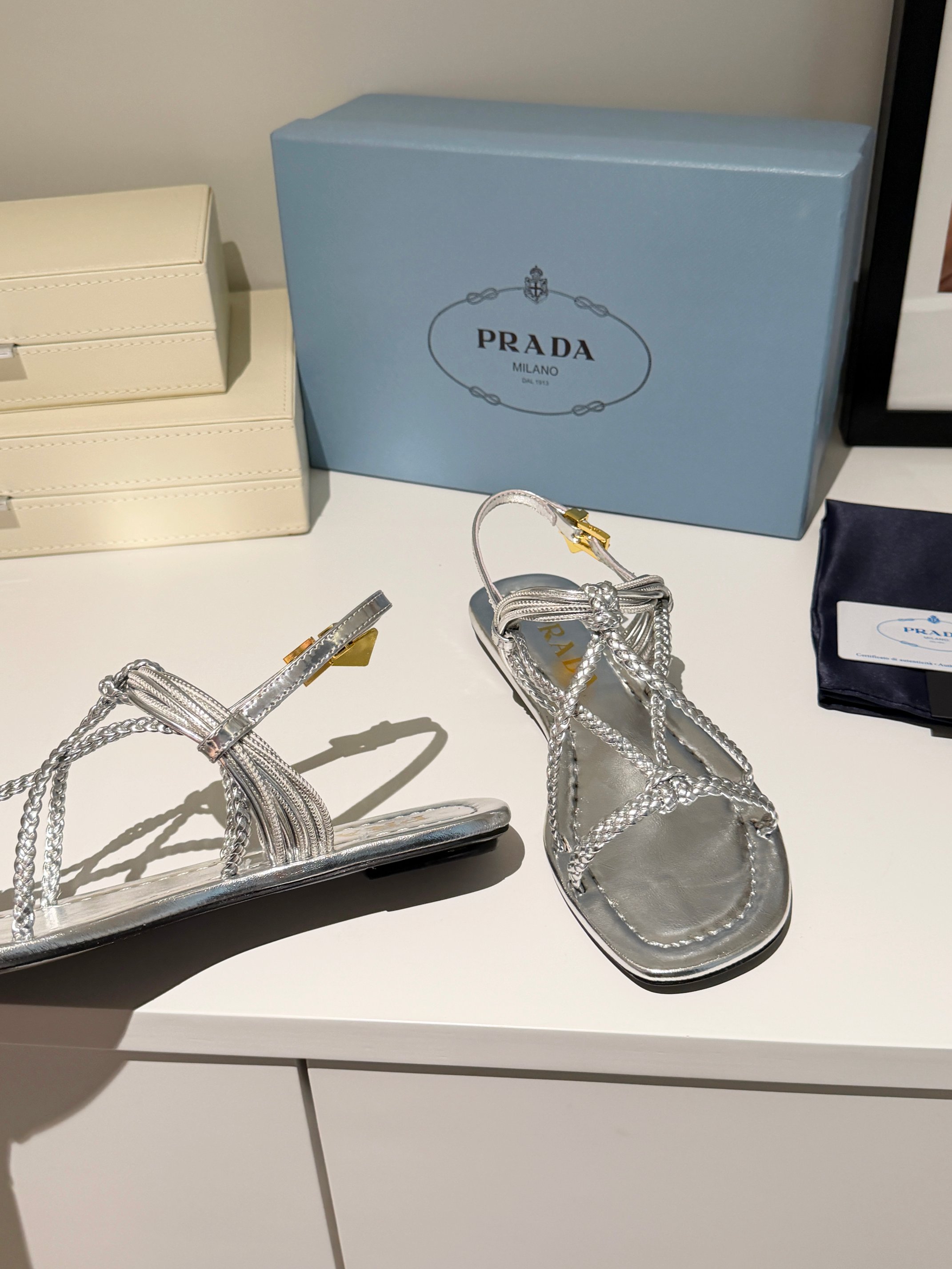 Cheap New Arrivals Prada Sandals For Women in 212931, $75 USD- [IB212931] - Replica Prada Slippers For Women