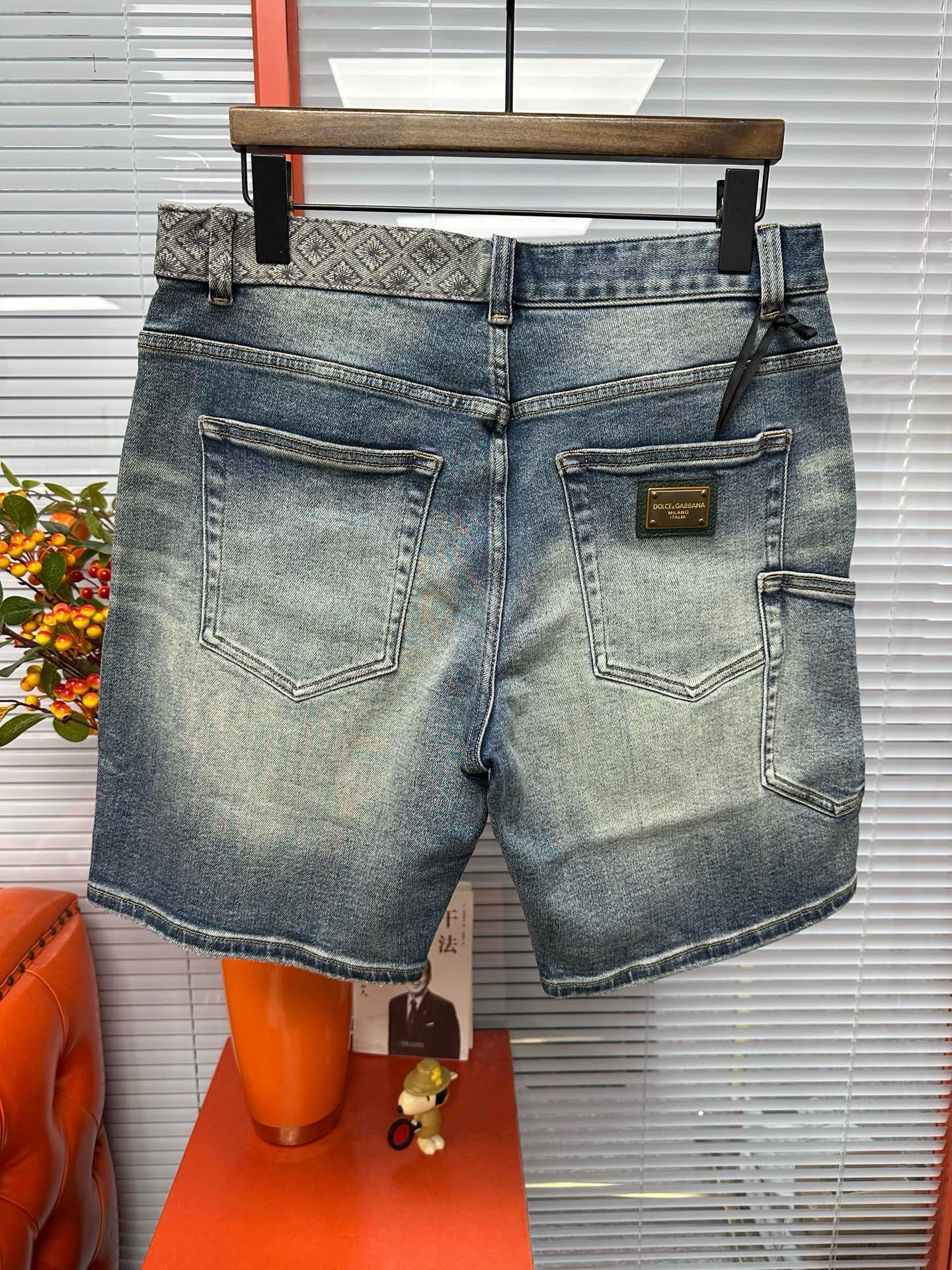 Cheap DG Short Jeans For Men in 212947, $75 USD- [IB212947] - Replica DG Short Jeans For Men