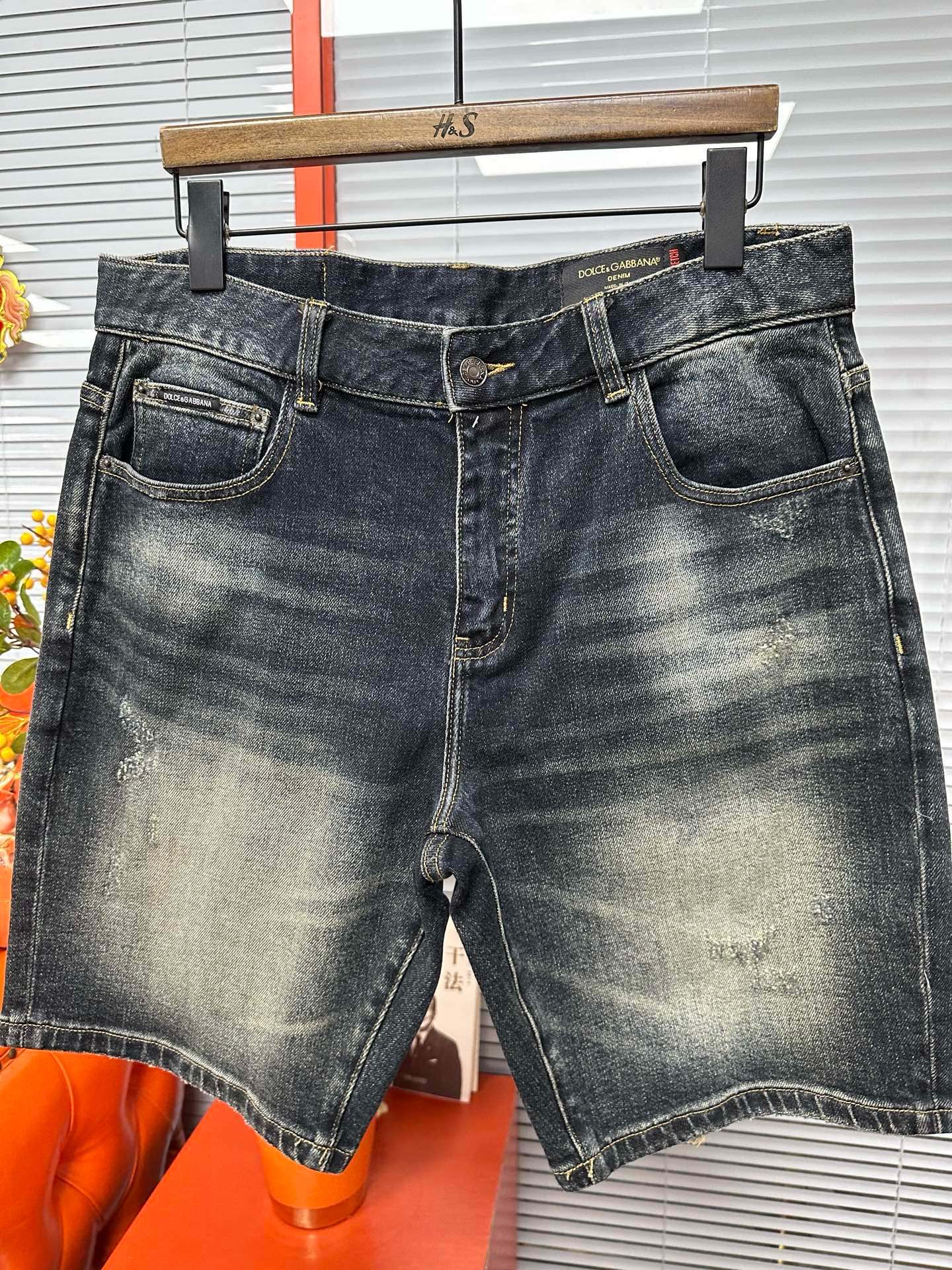 Cheap DG Short Jeans For Men in 212948, $75 USD- [IB212948] - Replica DG Short Jeans For Men