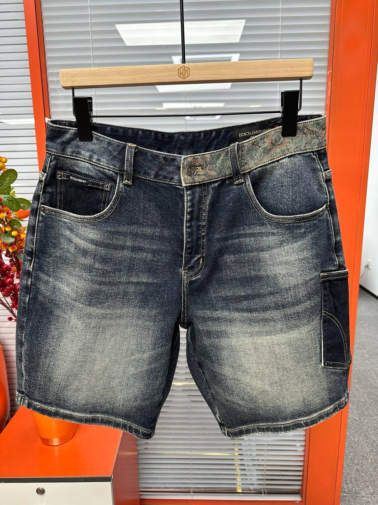 Cheap DG Short Jeans For Men in 212950, $75 USD- [IB212950] - Replica DG Short Jeans For Men