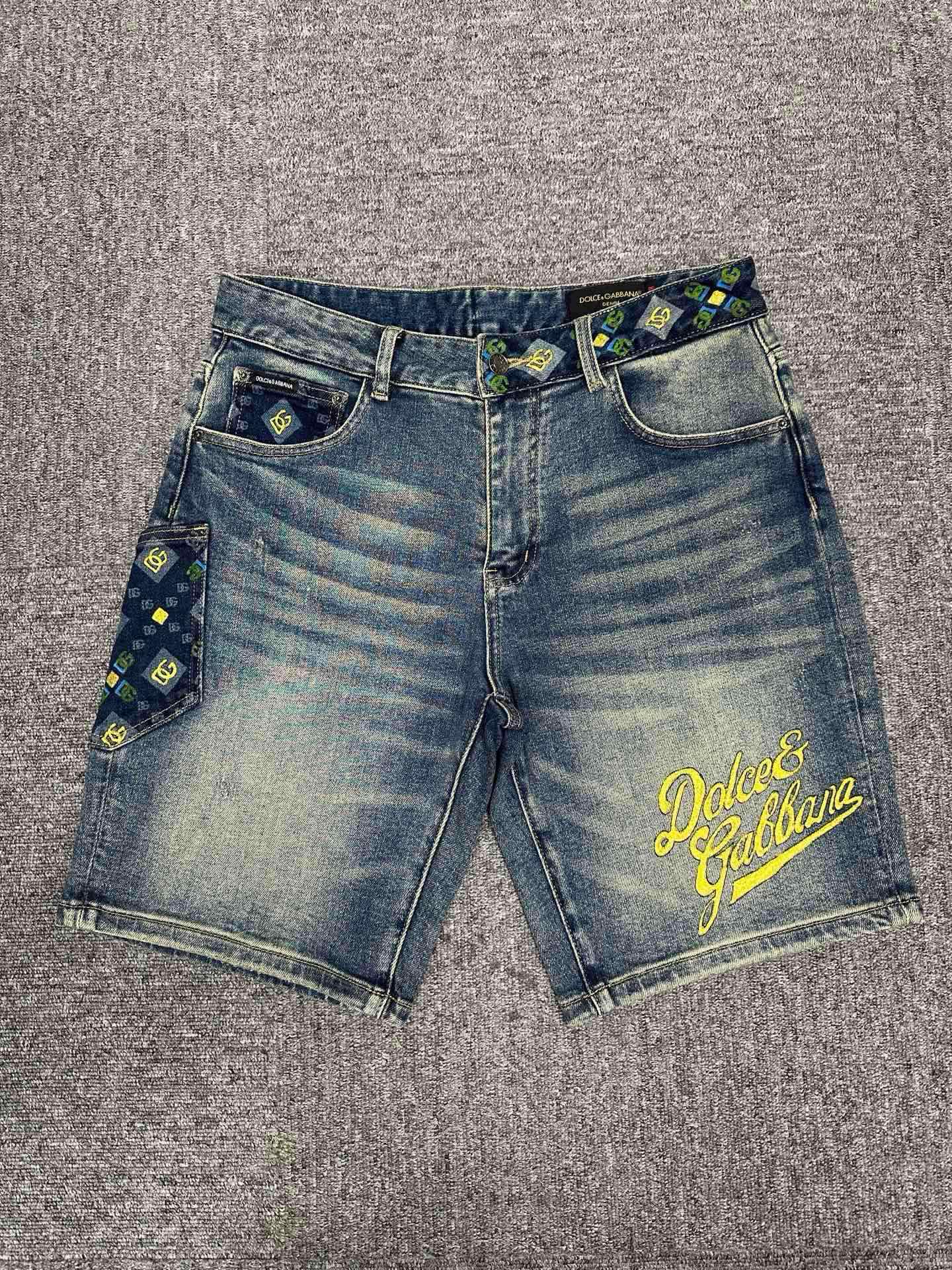 Cheap DG Short Jeans For Men in 212953, $75 USD- [IB212953] - Replica DG Short Jeans For Men