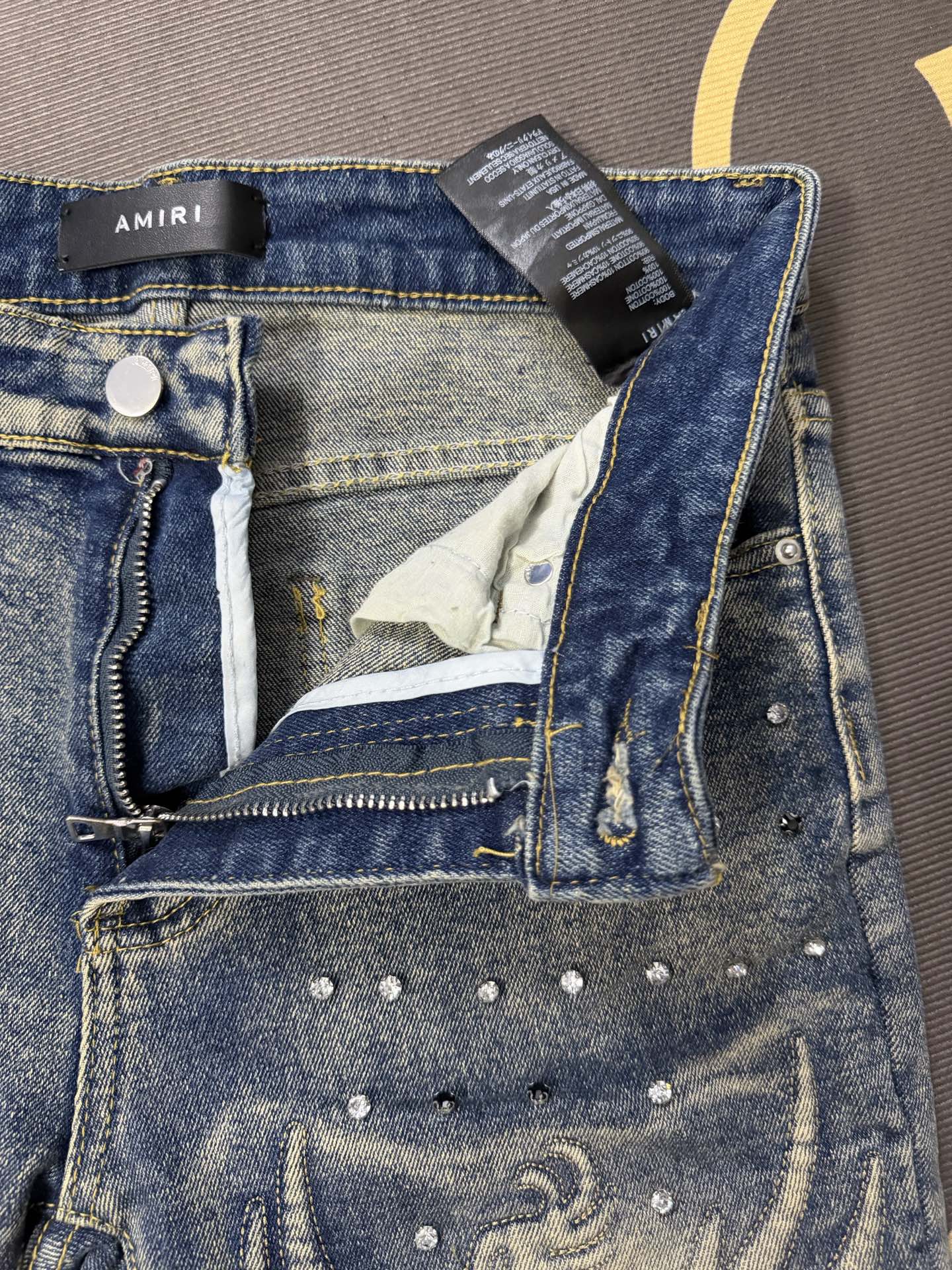 Cheap Amiri Denim Jeans for Men in 212998, $60 USD- [IB212998] - Replica Amiri Denim Jeans for Men