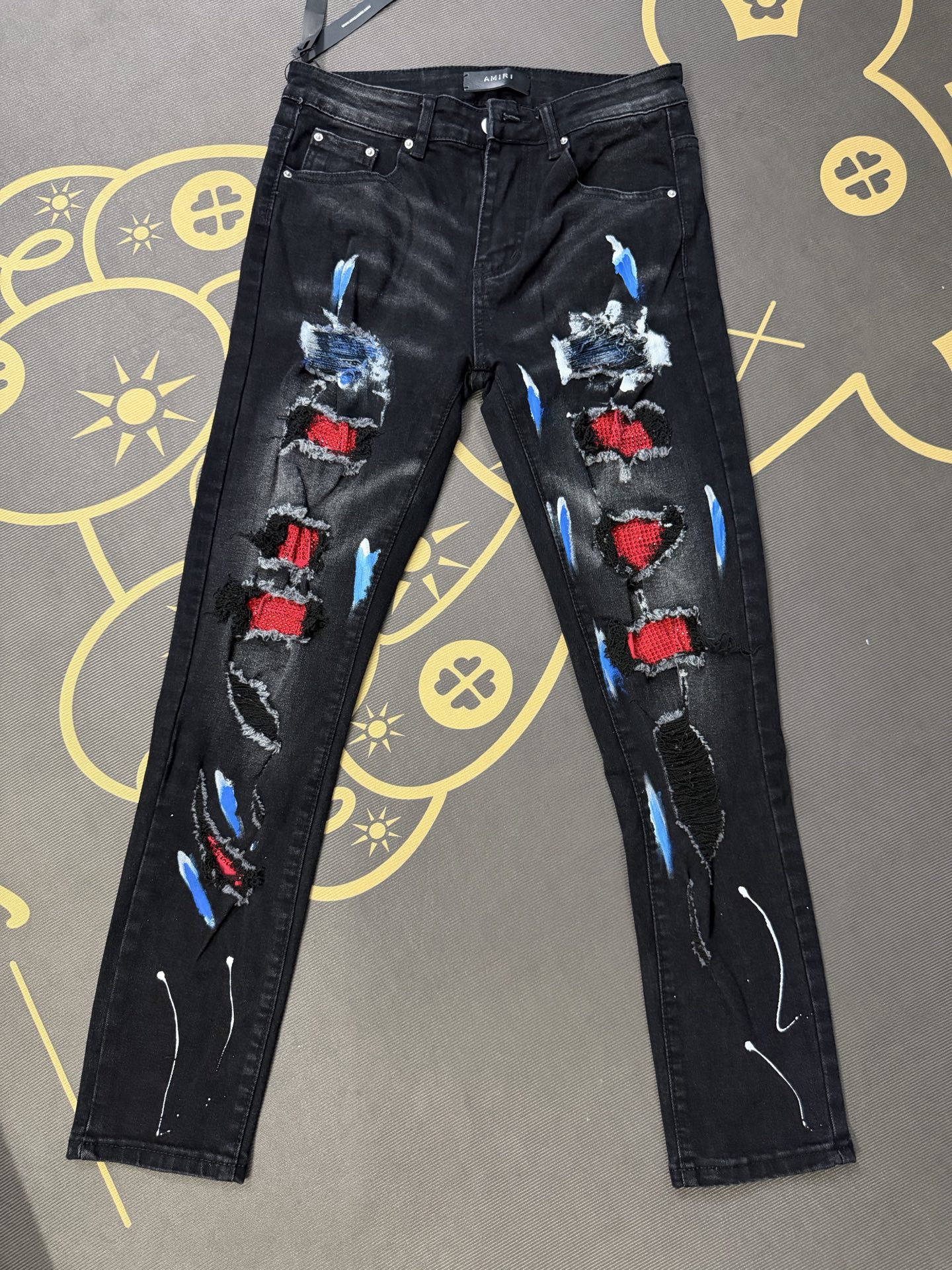 Cheap Amiri Denim Jeans for Men in 213004, $60 USD- [IB213004] - Replica Amiri Denim Jeans for Men