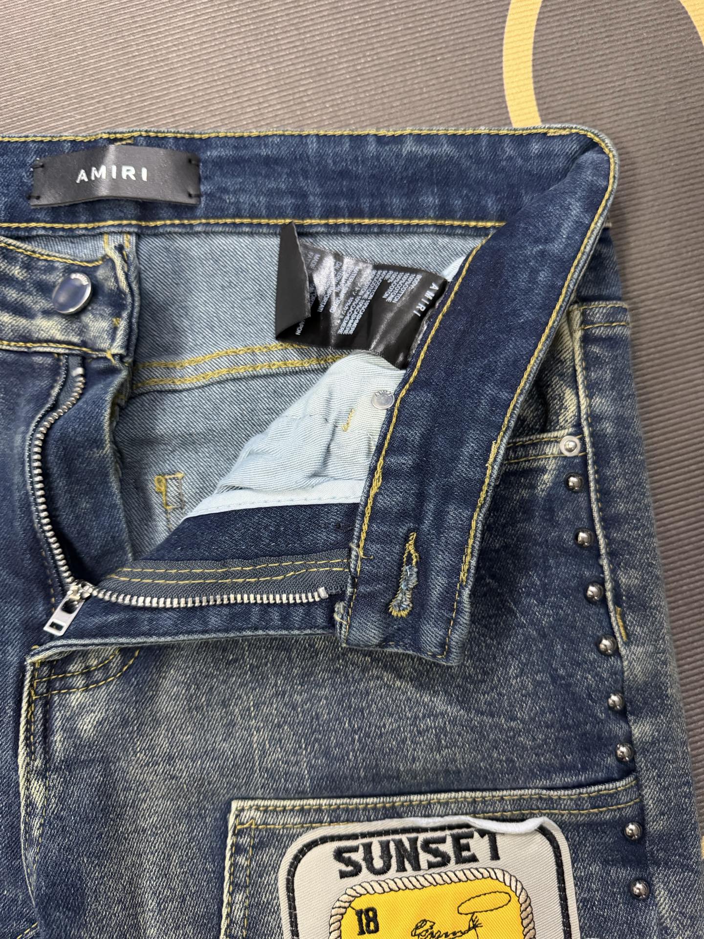 Cheap Amiri Denim Jeans for Men in 213013, $60 USD- [IB213013] - Replica Amiri Denim Jeans for Men