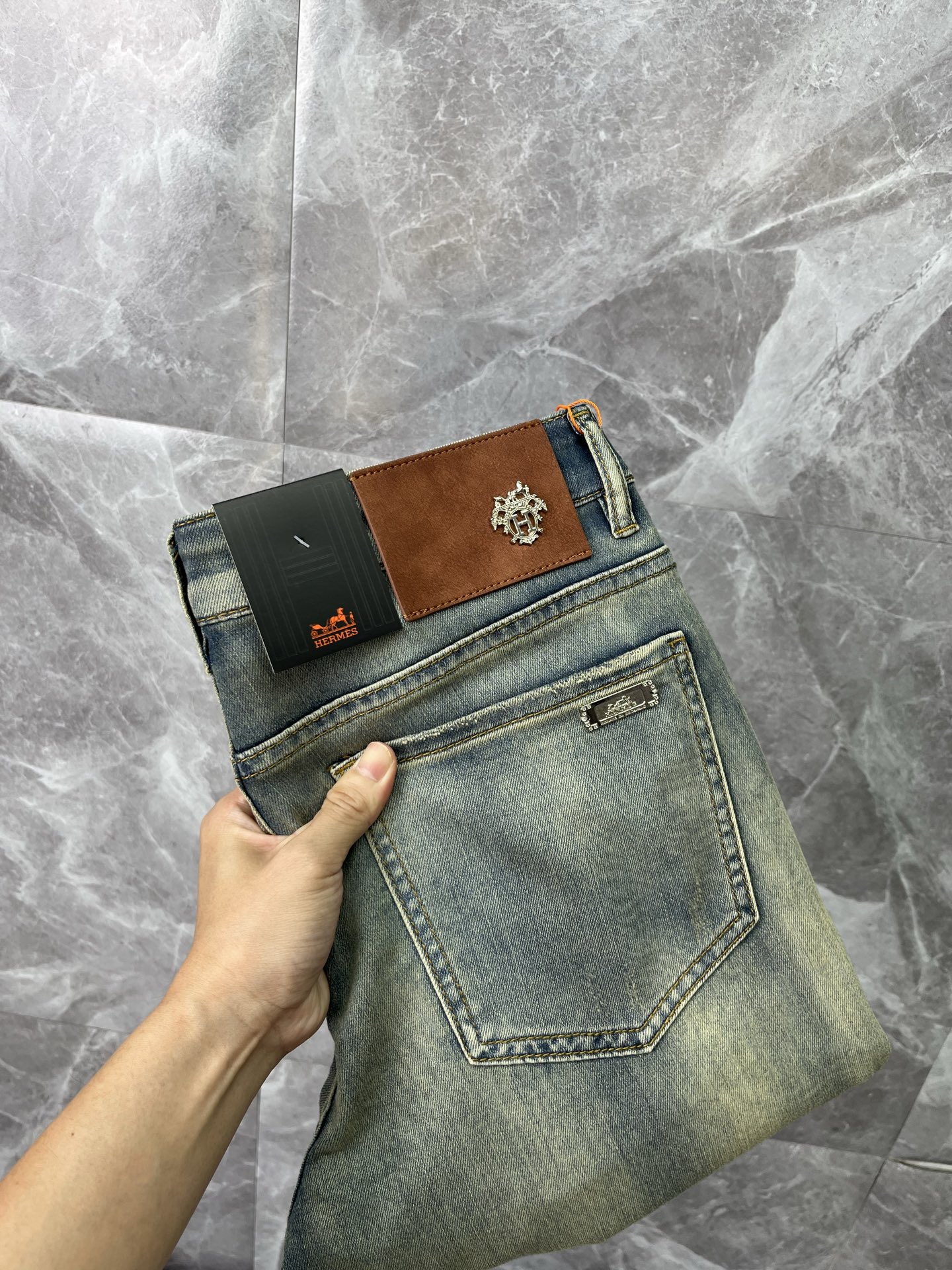 Cheap HERMÈS Jeans in 213033, $65 USD- [IB213033] - Replica HERMÈS Jeans
