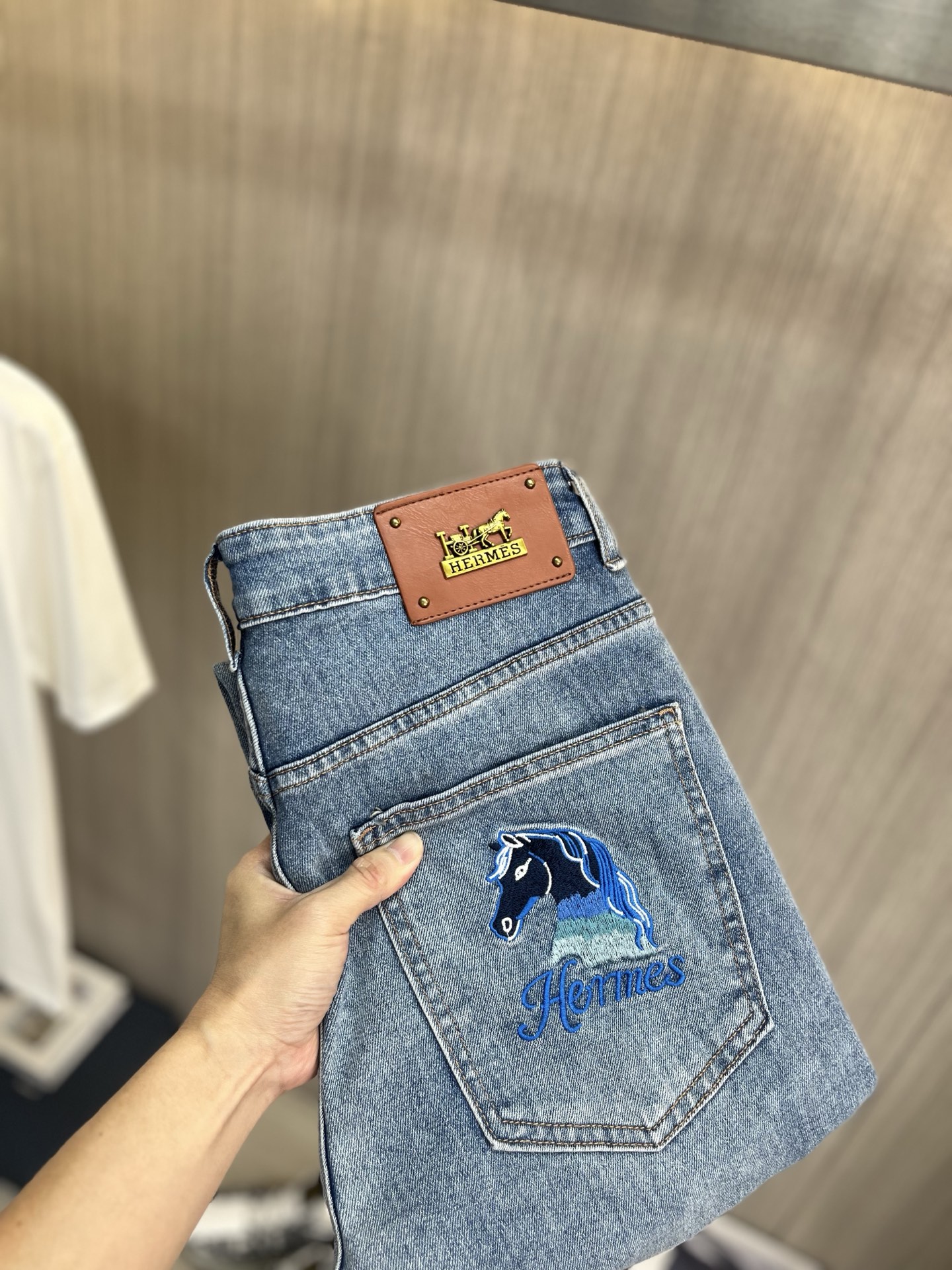 Cheap HERMÈS Jeans in 213036, $65 USD- [IB213036] - Replica HERMÈS Jeans