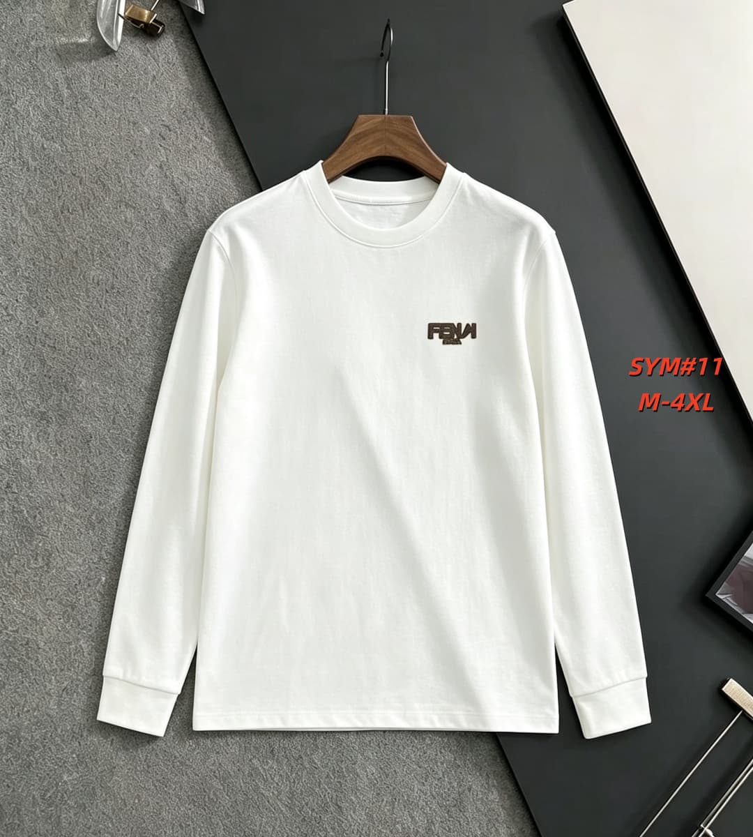 Cheap Fendi Long-Sleeved T-Shirts for Men in 213302, $30 USD- [IB213302] - Replica Fendi Long-Sleeved T-Shirts for Men