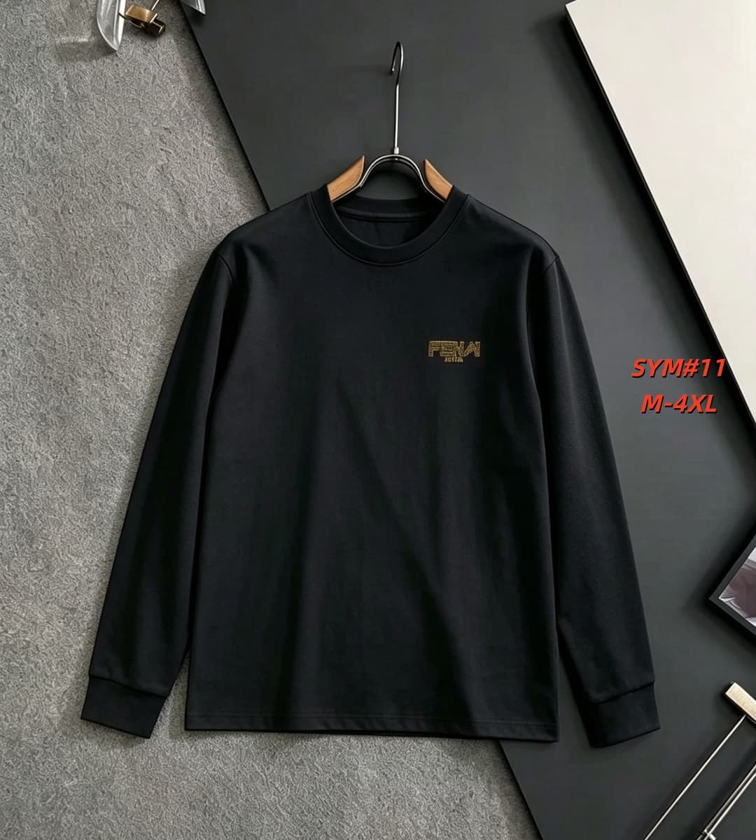 Cheap Fendi Long-Sleeved T-Shirts for Men in 213302, $30 USD- [IB213302] - Replica Fendi Long-Sleeved T-Shirts for Men
