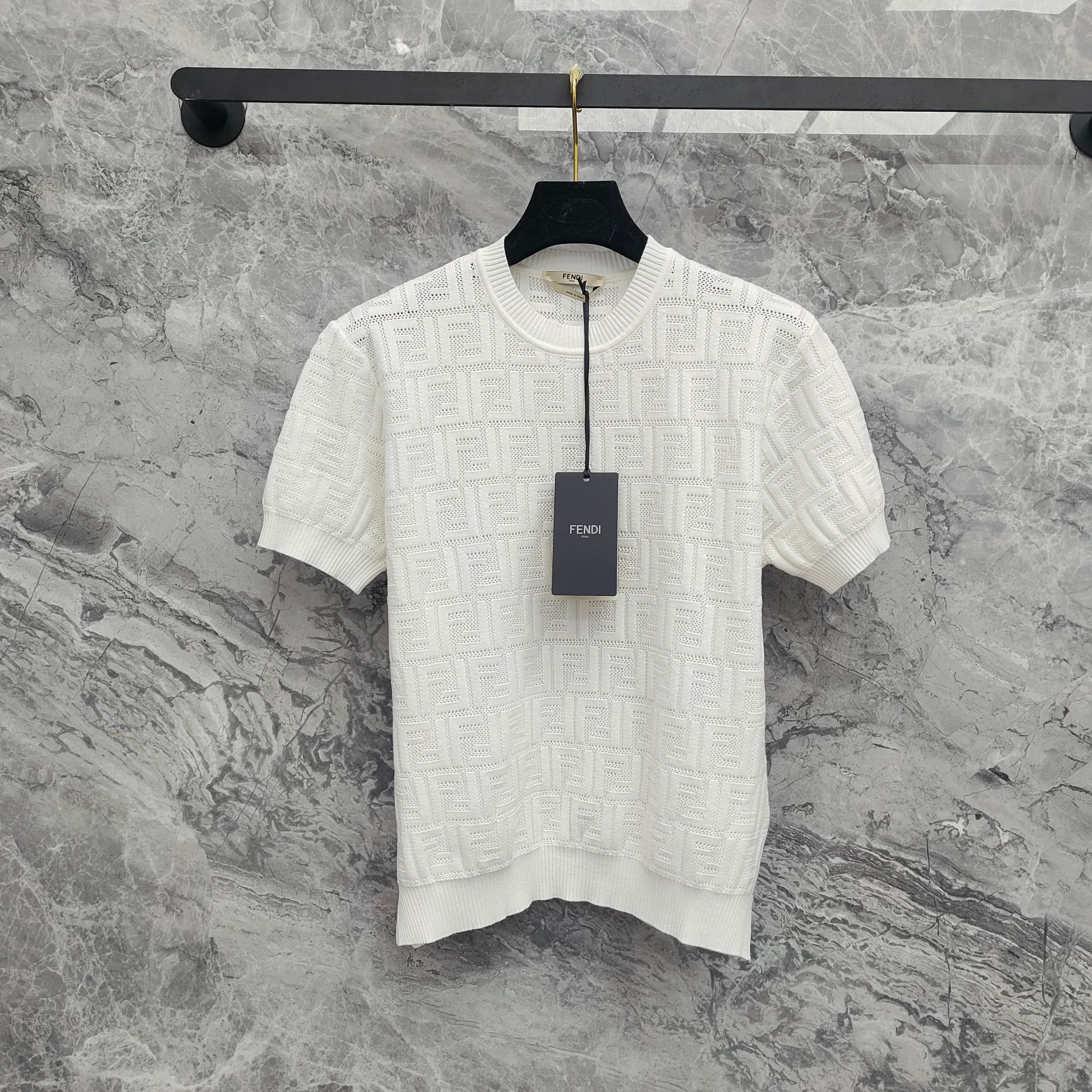Cheap FENDI T-shirts for Women in 213821, $30 USD- [IB213821] - Replica FENDI T-shirts for Women