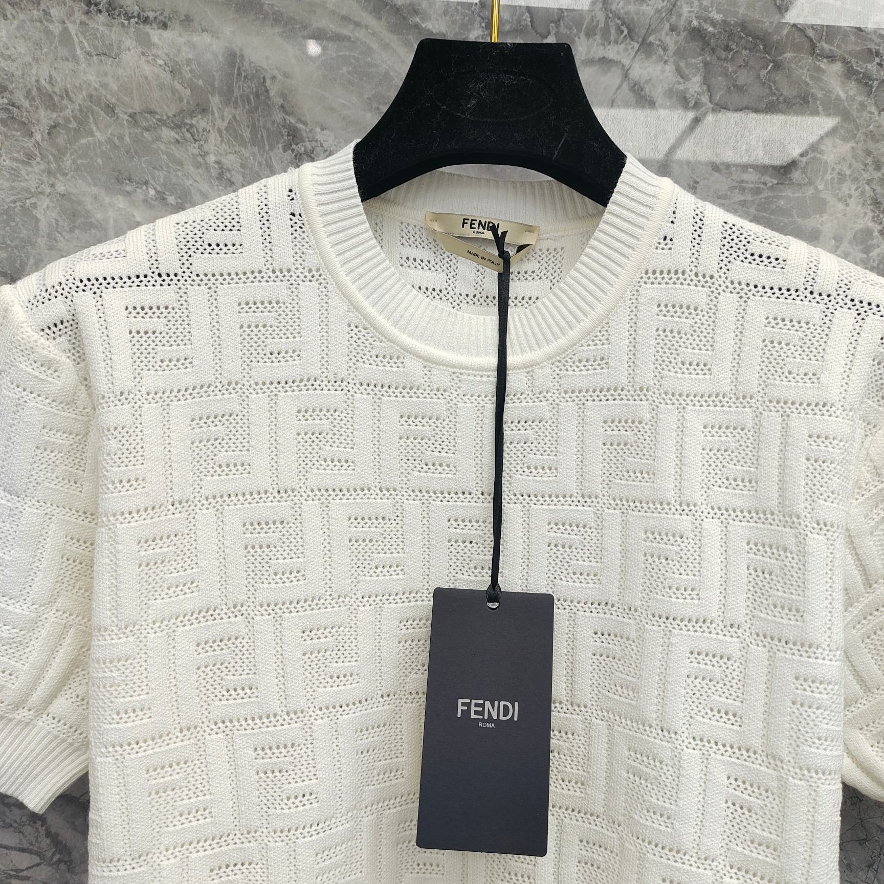 Cheap FENDI T-shirts for Women in 213821, $30 USD- [IB213821] - Replica FENDI T-shirts for Women