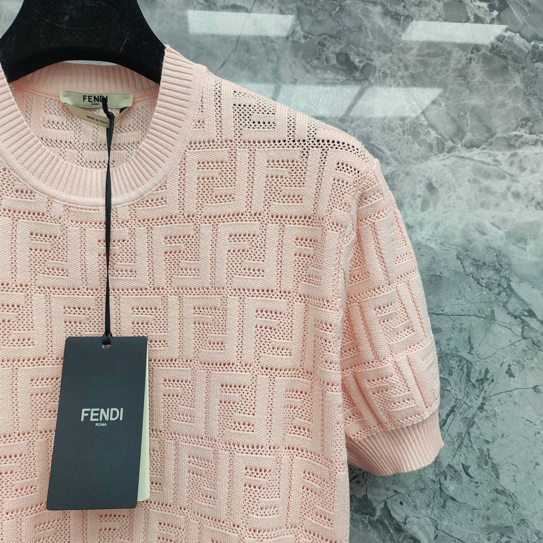 Cheap FENDI T-shirts for Women in 213824, $30 USD- [IB213824] - Replica FENDI T-shirts for Women