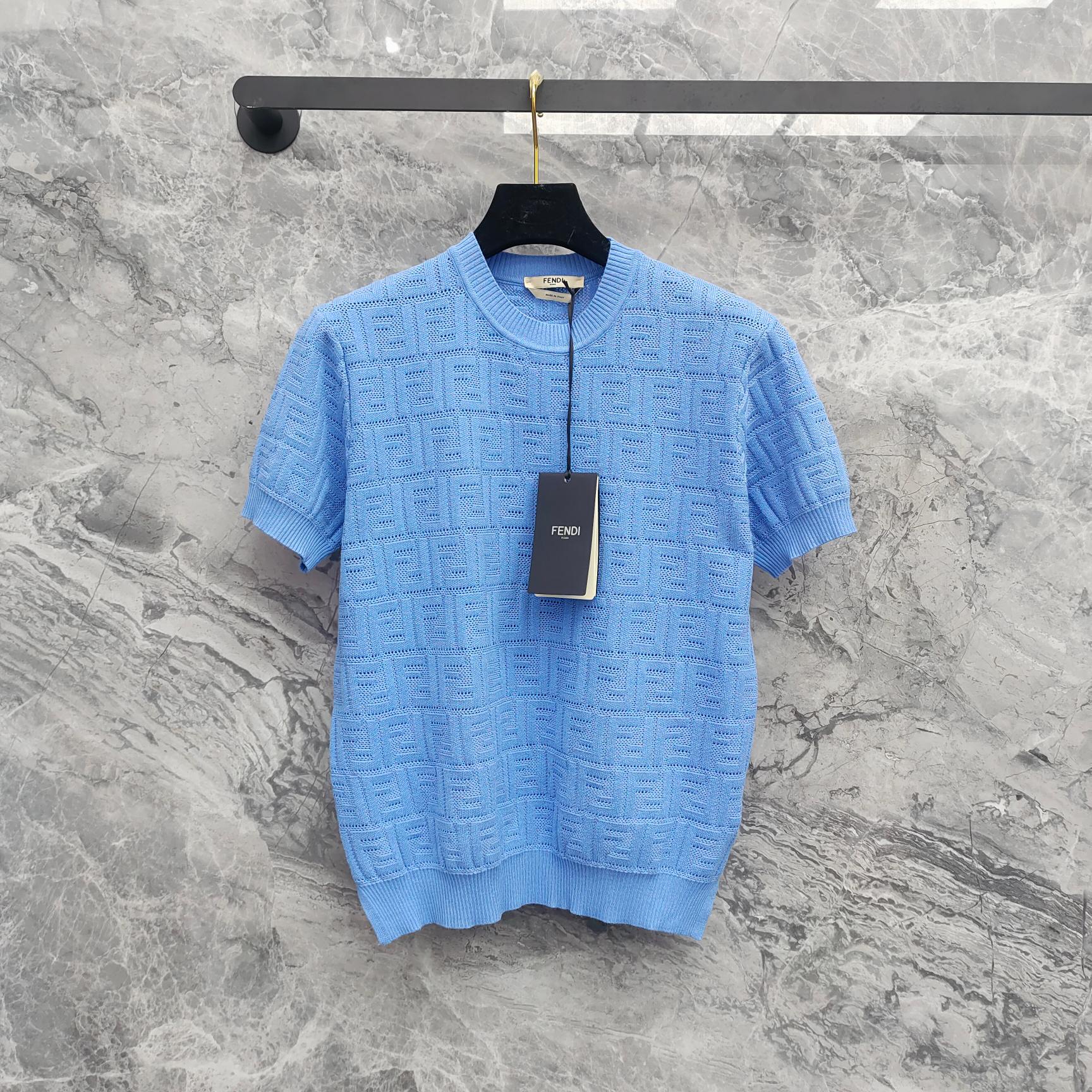 Cheap FENDI T-shirts for Women in 213827, $30 USD- [IB213827] - Replica FENDI T-shirts for Women
