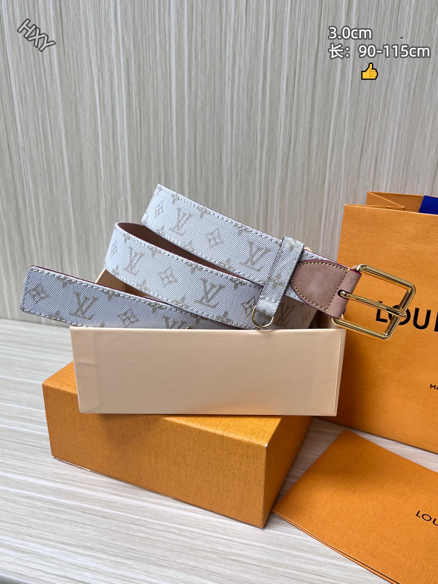 Cheap Louis Vuitton AAA Belts in 214122, $50 USD- [IB214122] - Replica Louis Vuitton AAA Belts