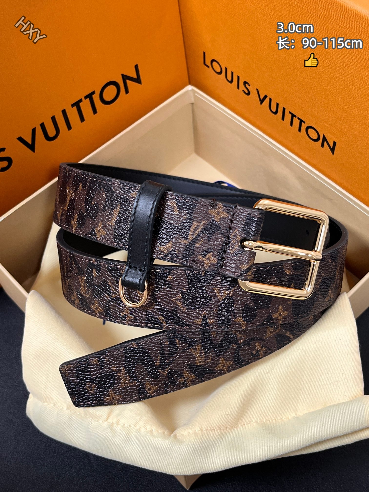 Cheap Louis Vuitton AAA Belts in 214125, $50 USD- [IB214125] - Replica Louis Vuitton AAA Belts