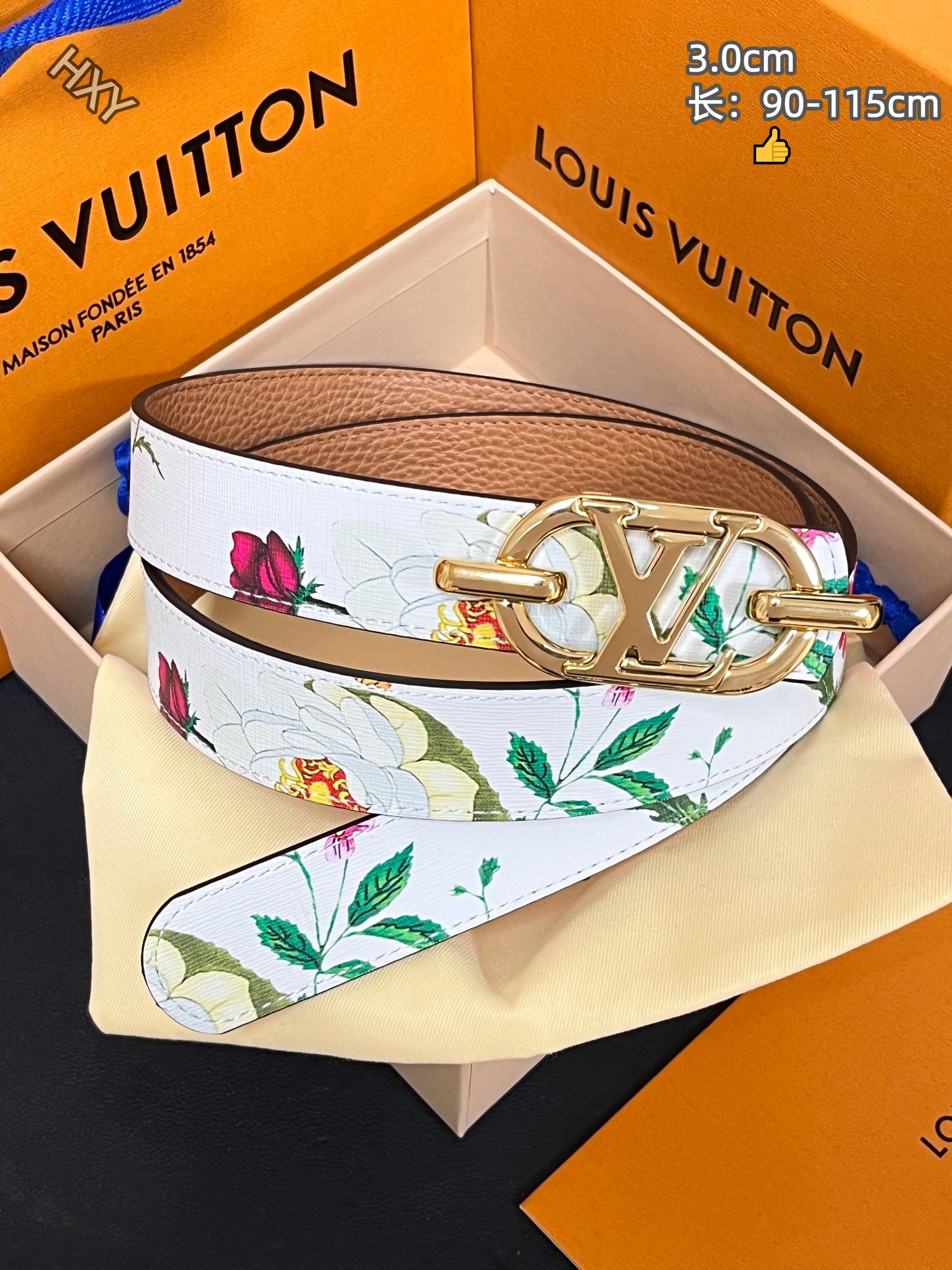 Cheap Louis Vuitton AAA Belts in 214135, $55 USD- [IB214135] - Replica Louis Vuitton AAA Belts