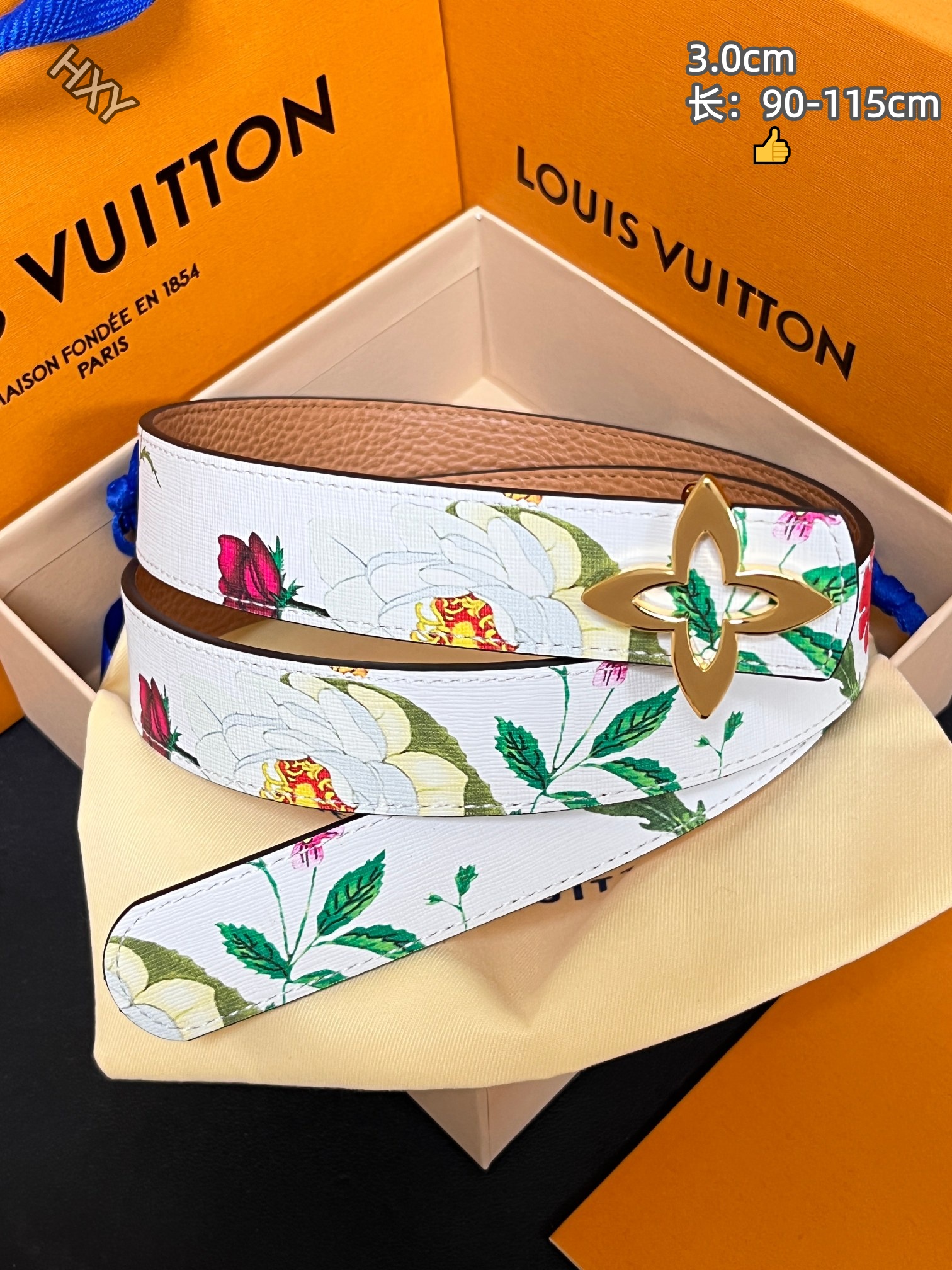 Cheap Louis Vuitton AAA Belts in 214136, $55 USD- [IB214136] - Replica Louis Vuitton AAA Belts