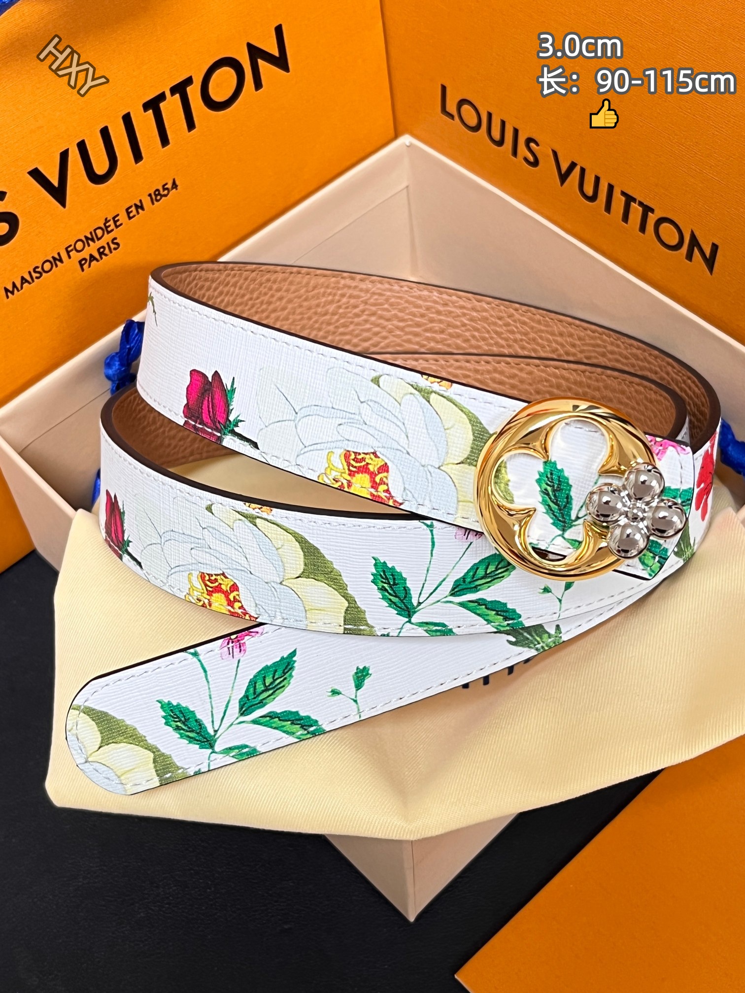 Cheap Louis Vuitton AAA Belts in 214140, $55 USD- [IB214140] - Replica Louis Vuitton AAA Belts