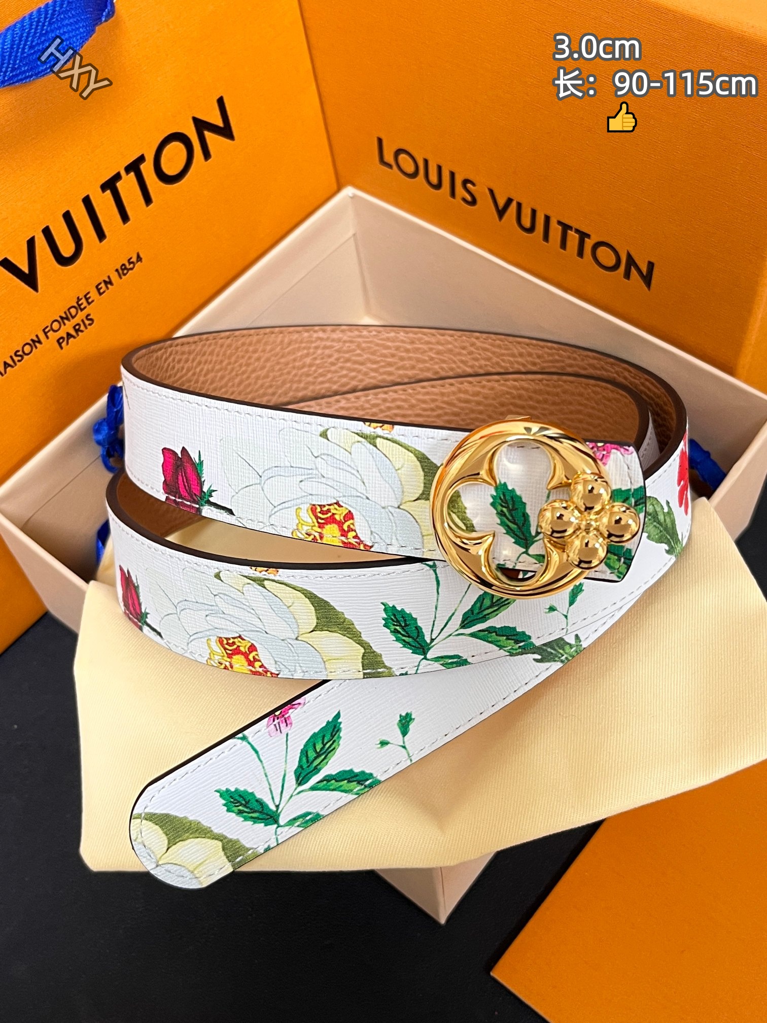 Cheap Louis Vuitton AAA Belts in 214141, $55 USD- [IB214141] - Replica Louis Vuitton AAA Belts