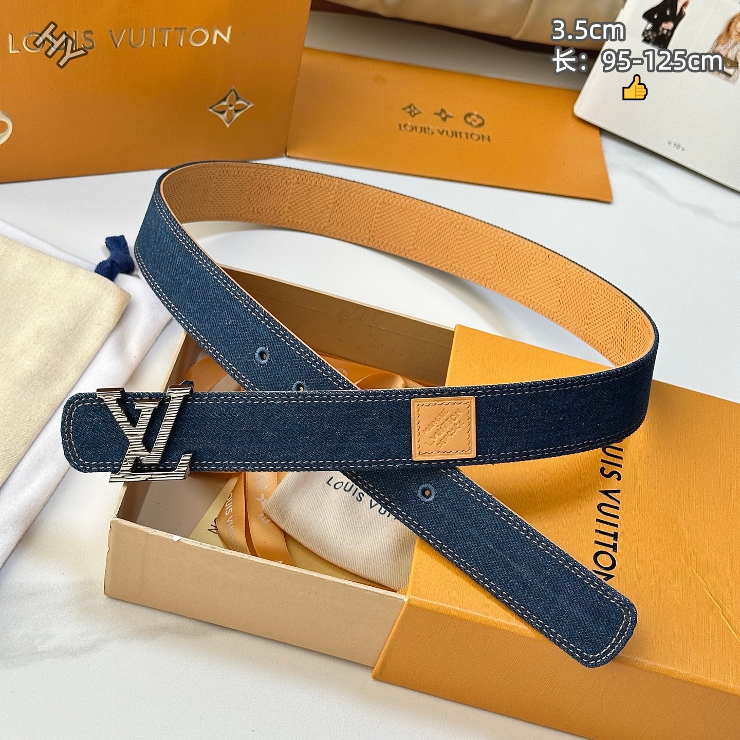 Cheap Louis Vuitton AAA Belts in 214176, $55 USD- [IB214176] - Replica Louis Vuitton AAA Belts