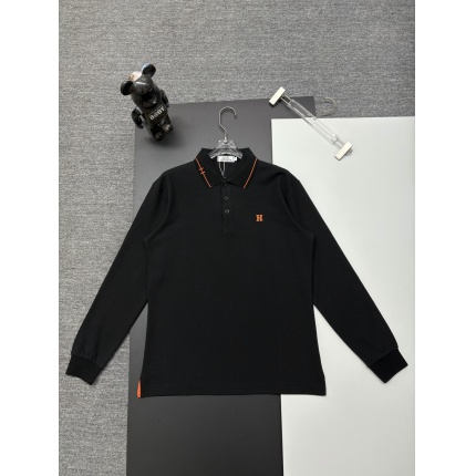 Hernes Long-Sleeved Polo T-Shirts for Men in 216194