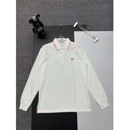 Hernes Long-Sleeved Polo T-Shirts for Men in 216199