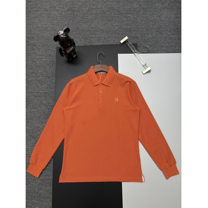 Hernes Long-Sleeved Polo T-Shirts for Men in 216203