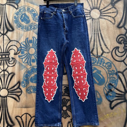 Cheap Chrome Hearts Jeans in 216291, $80 USD- [IB216291] - Replica Chrome Hearts Jeans