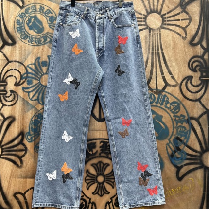 Cheap Chrome Hearts Jeans in 216303, $80 USD- [IB216303] - Replica Chrome Hearts Jeans