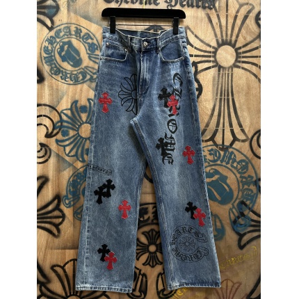 Cheap Chrome Hearts Jeans in 216313, $80 USD- [IB216313] - Replica Chrome Hearts Jeans