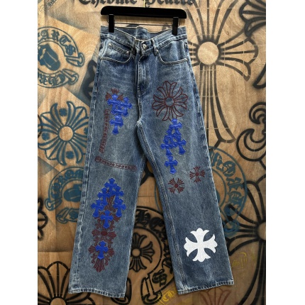 Cheap Chrome Hearts Jeans in 216314, $80 USD- [IB216314] - Replica Chrome Hearts Jeans