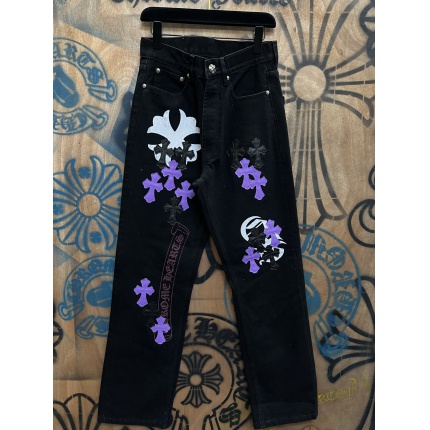 Cheap Chrome Hearts Jeans in 216320, $80 USD- [IB216320] - Replica Chrome Hearts Jeans