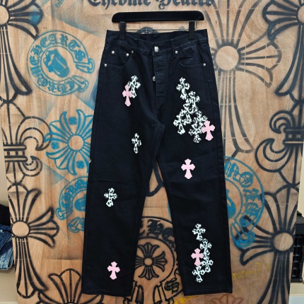 Cheap Chrome Hearts Jeans in 216328, $80 USD- [IB216328] - Replica Chrome Hearts Jeans