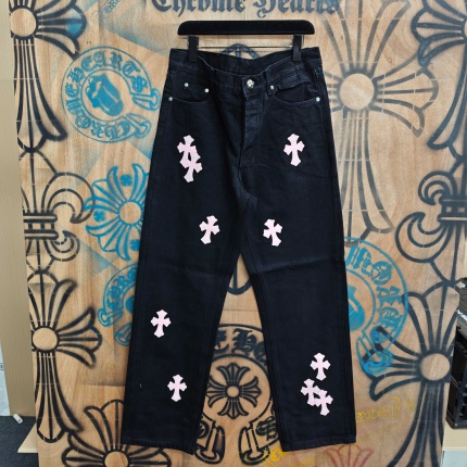 Cheap Chrome Hearts Jeans in 216337, $80 USD- [IB216337] - Replica Chrome Hearts Jeans