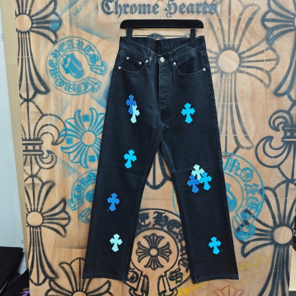 Cheap Chrome Hearts Jeans in 216346, $80 USD- [IB216346] - Replica Chrome Hearts Jeans