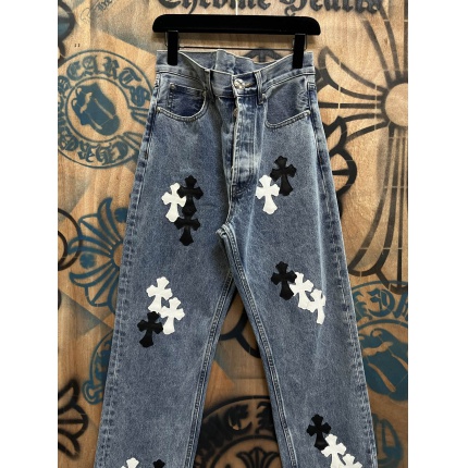 Cheap Chrome Hearts Jeans in 216360, $80 USD- [IB216360] - Replica Chrome Hearts Jeans