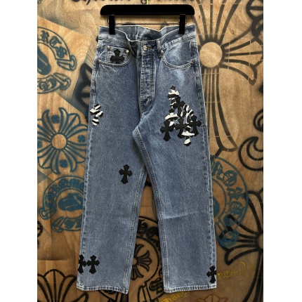 Cheap Chrome Hearts Jeans in 216363, $80 USD- [IB216363] - Replica Chrome Hearts Jeans