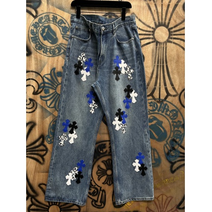 Cheap Chrome Hearts Jeans in 216366, $80 USD- [IB216366] - Replica Chrome Hearts Jeans