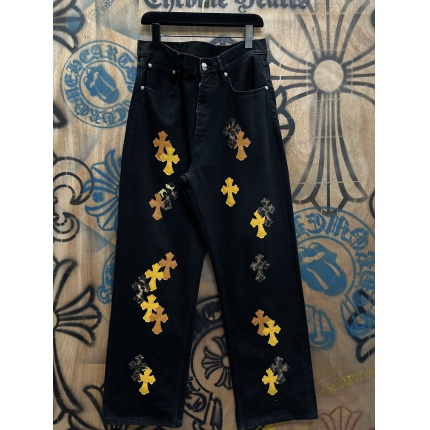 Cheap Chrome Hearts Jeans in 216390, $80 USD- [IB216390] - Replica Chrome Hearts Jeans