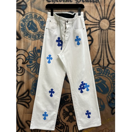 Cheap Chrome Hearts Jeans in 216394, $80 USD- [IB216394] - Replica Chrome Hearts Jeans