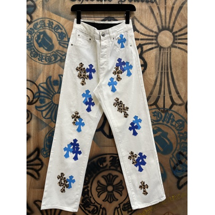 Cheap Chrome Hearts Jeans in 216395, $80 USD- [IB216395] - Replica Chrome Hearts Jeans