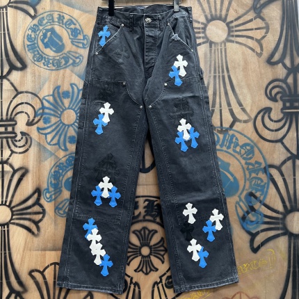 Cheap Chrome Hearts Jeans in 216409, $80 USD- [IB216409] - Replica Chrome Hearts Jeans