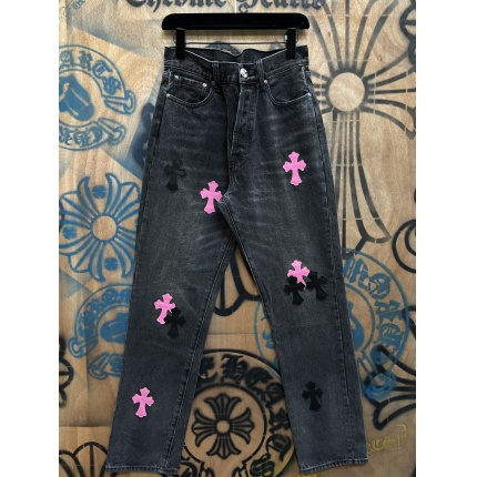 Cheap Chrome Hearts Jeans in 216415, $80 USD- [IB216415] - Replica Chrome Hearts Jeans