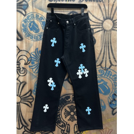 Cheap Chrome Hearts Jeans in 216418, $80 USD- [IB216418] - Replica Chrome Hearts Jeans