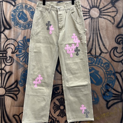 Cheap Chrome Hearts Jeans in 216447, $80 USD- [IB216447] - Replica Chrome Hearts Jeans