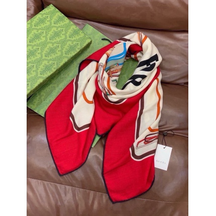 Cheap New GUCCI high-quality scarf in 216886, $55 USD- [IB216886] - Replica Gucci Lightweight Scarf