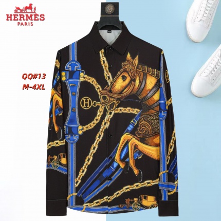 Hernes Long-Sleeved Polo T-Shirts for Men in 217102