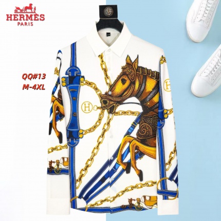 Hernes Long-Sleeved Polo T-Shirts for Men in 217103