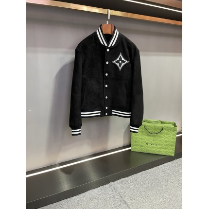 Cheap New Arrivals Louis Vuitton Top quality Leather Jackets For Men in 217459, $420 USD- [IB217459] - Replica Louis Vuitton Thick Jackets For Men