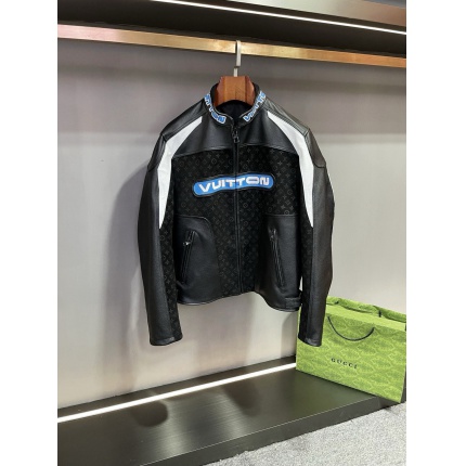 New Arrivals Louis Vuitton Top quality Leather Jackets For Men in 217498