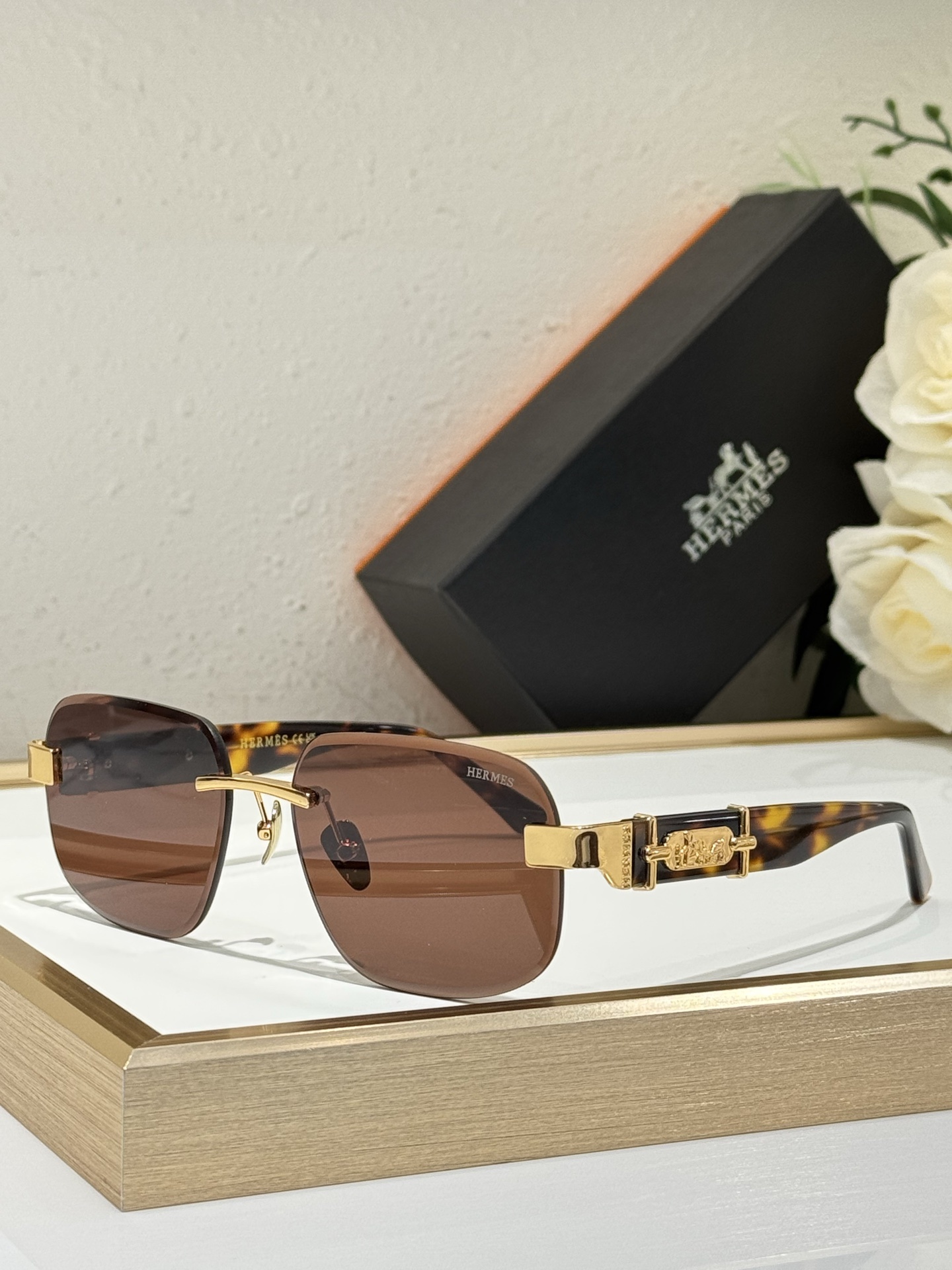 Cheap Hermes AAA Quality  Sunglasses in 215120, $50 USD- [IB215120] - Replica Hermes AAA Quality  Sunglasses